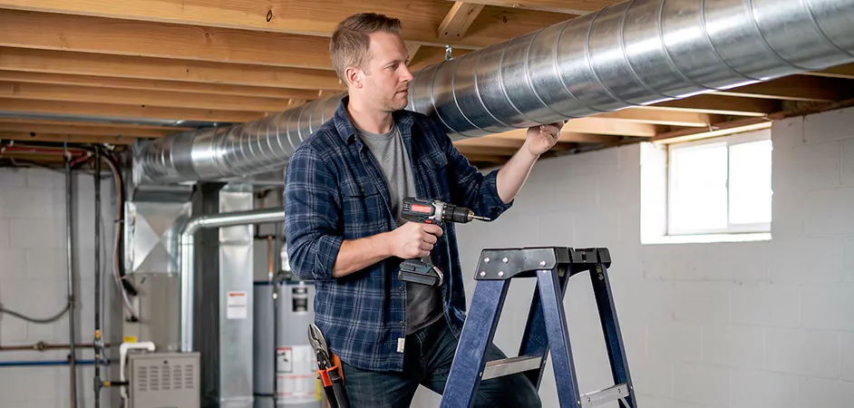 Exposed Spiral Ductwork in Corpus Christi